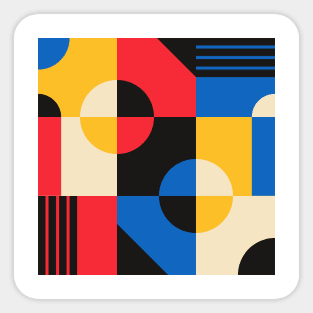 Bauhaus Geometry Pattern Sticker